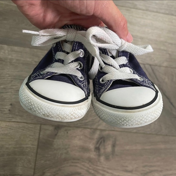 Converse All Star Navy Purple Infant Sneakers - Picture 5 of 10